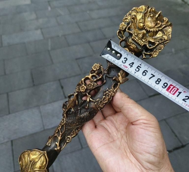 銅 細工 龍如意 開運 風水 招財 置物 工芸品 - メルカリ