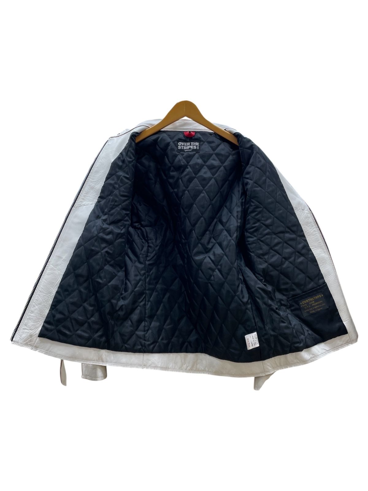 シングルライダースレザージャケット 裏地キルティング