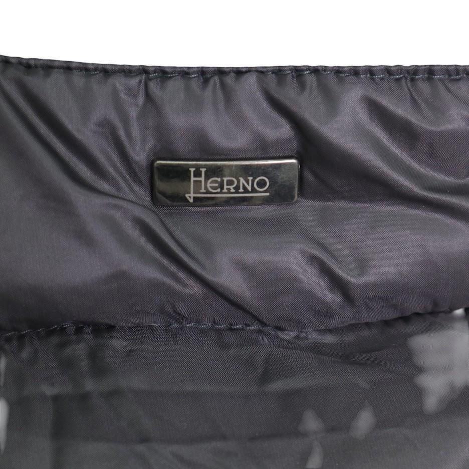 【人気】HERNO ヘルノ ウォーターレペレント ジャケット ベスト ナイロン×ダウン切替 44 グレー系 ジップ ロゴプレート メンズ ...
