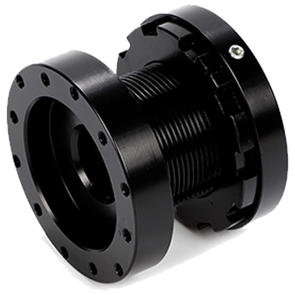 【在庫】ステアリングボス スペーサー 調整式 40mm～70mm 軽量 アルミ アルマイト ダブルナット 汎用 (ブラック)