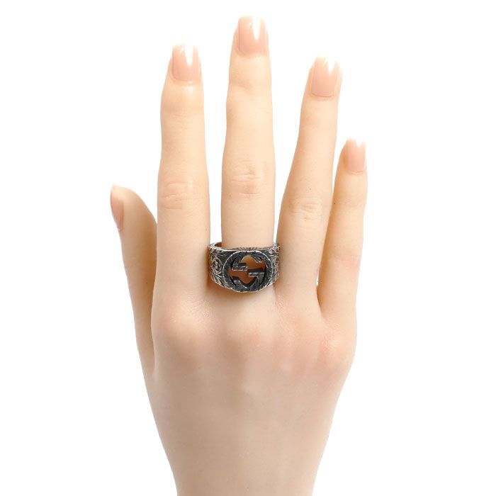 GUCCI グッチ シルバー925 インターロッキングG アラベスク