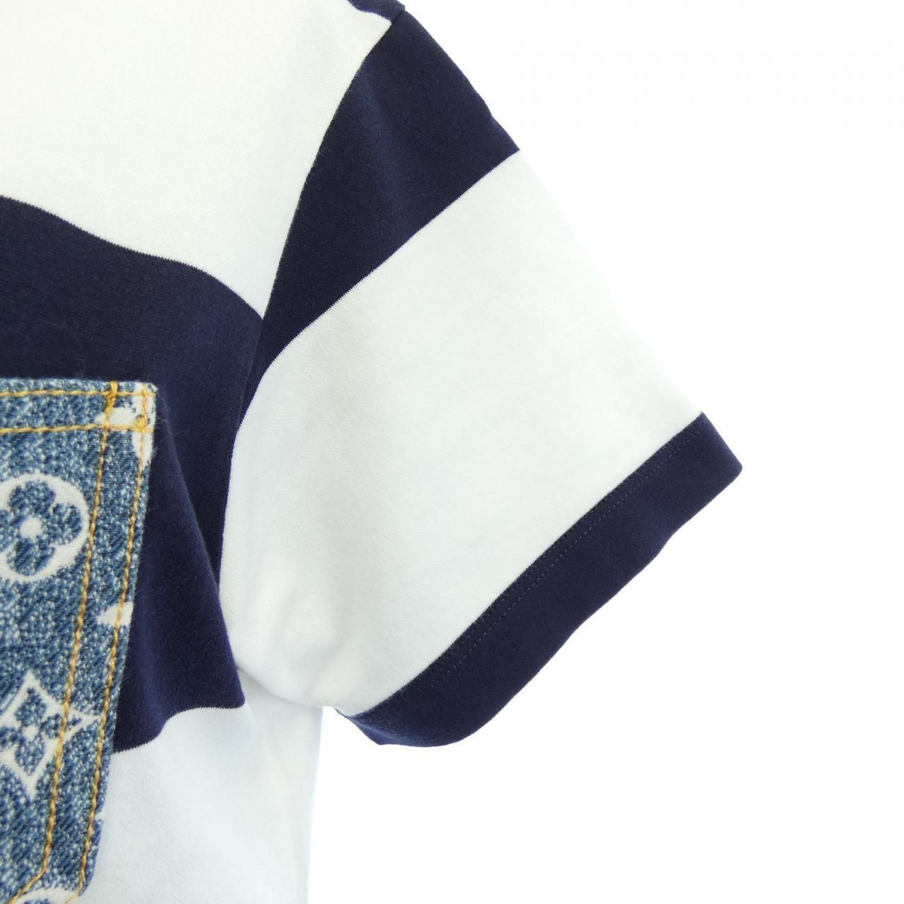 ストライプモノグラムポケット Tシャツ