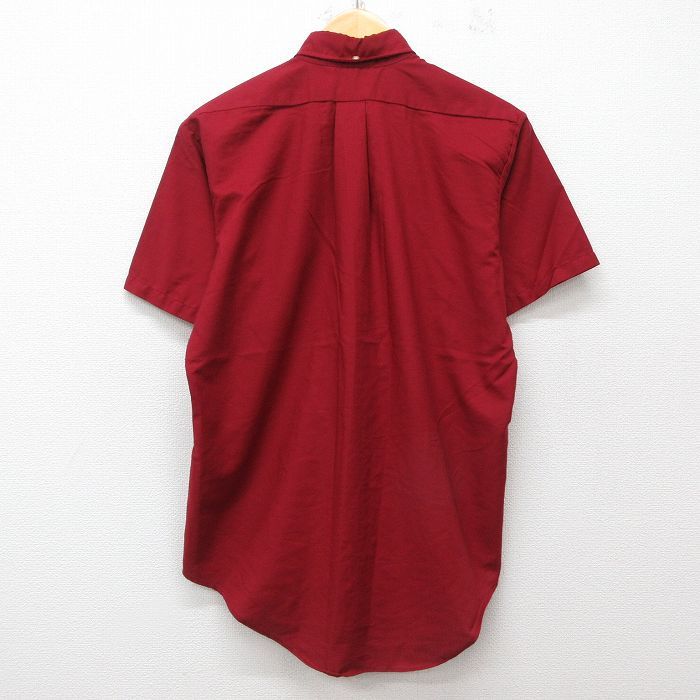 L/古着 半袖 シャツ メンズ 80s ボタンダウン エンジ 25jul14 中古 トップス