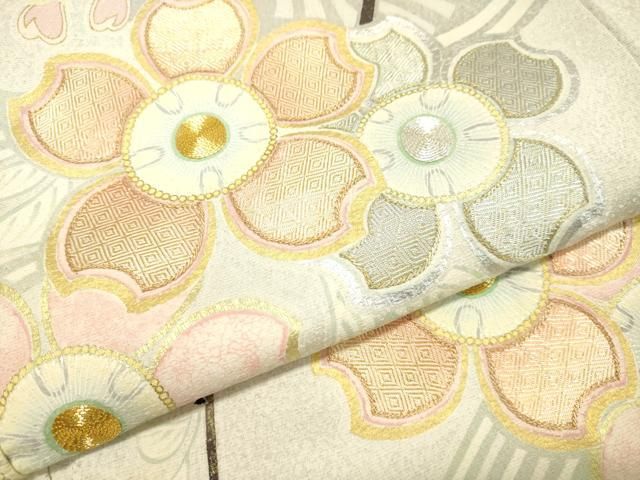 平和屋着物○鎌倉友禅 坂井教人 日本工芸会正会員 訪問着 駒刺繍 枝桜