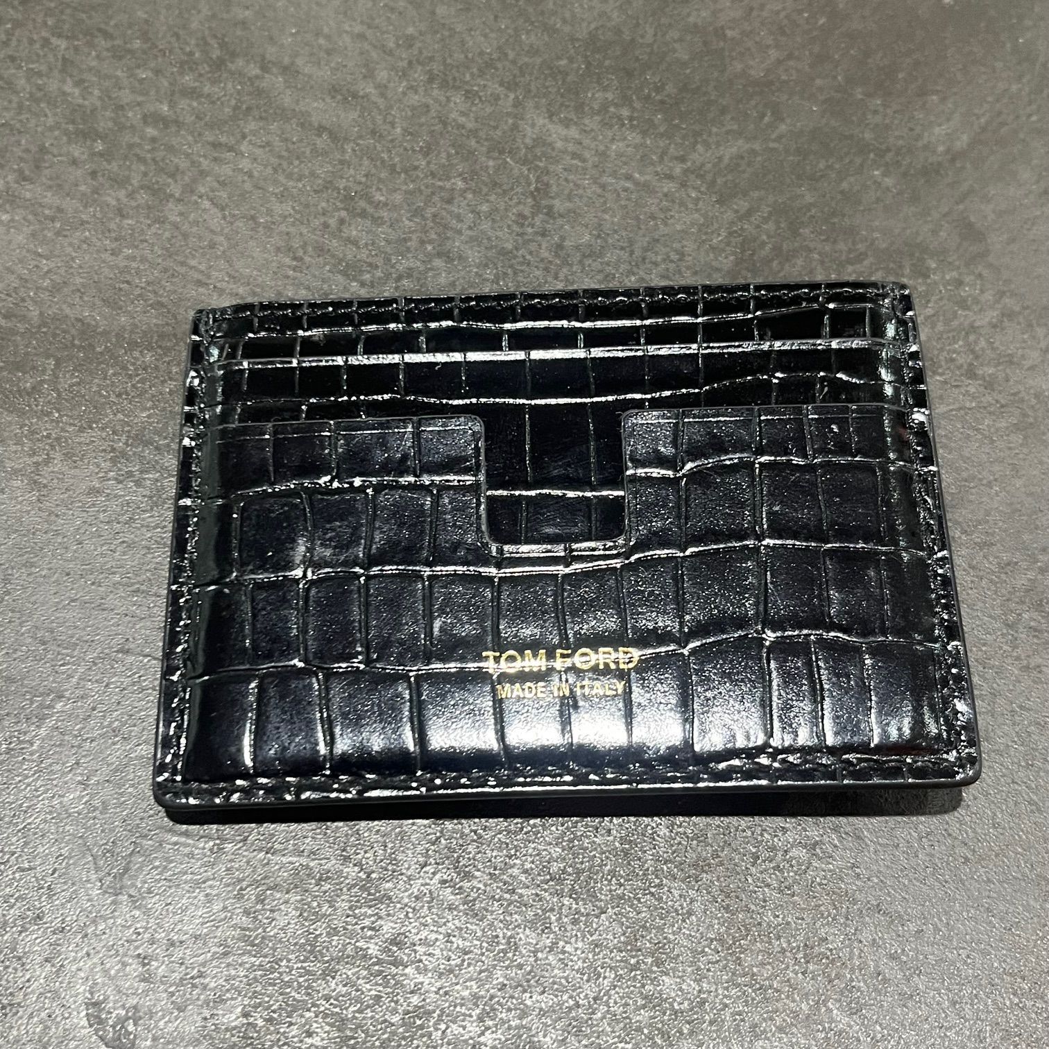 TOM FORD クロコ型押し マネークリップ カードケース トム