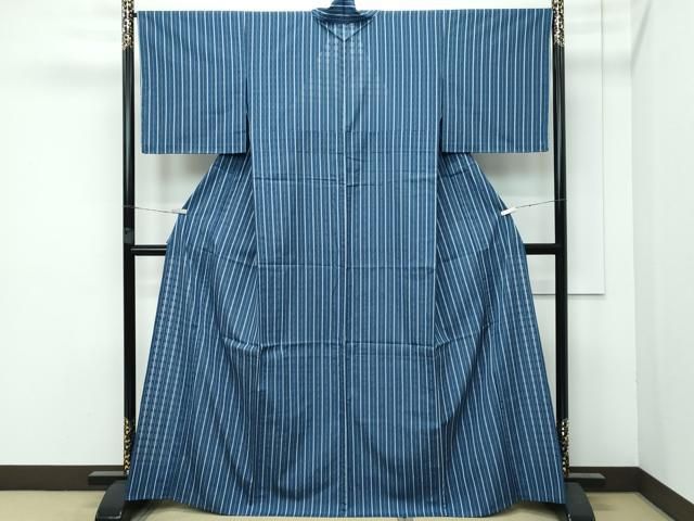 平和屋本店■希少　沖縄県最高級織物　夏物　首里花倉織　首里織　花織・絽織・紗織　間道　鉄御納戸色地　逸品　未使用　CZAA3164s5 平和屋本店□希少 沖縄県最高級織物 夏物 首里花倉織 首里織 花織・絽