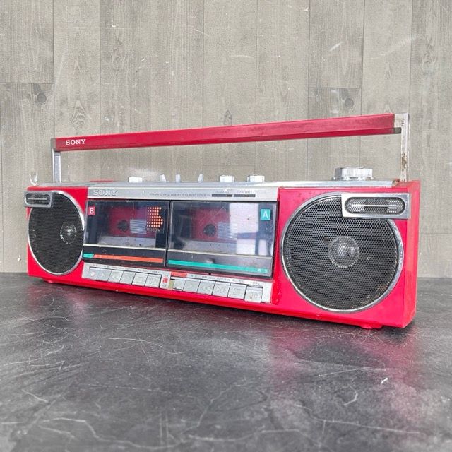 SONY ソニー CFS-W70 ダブルラジカセ ラジオカセット レトロ 音響機器 オーディオ機器 ジャンク 【中古】当時モノ/92514