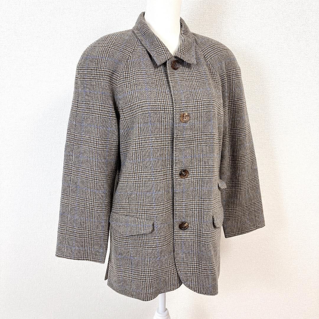 Mademoiselle NON NON ミドル丈コート グレー茶青