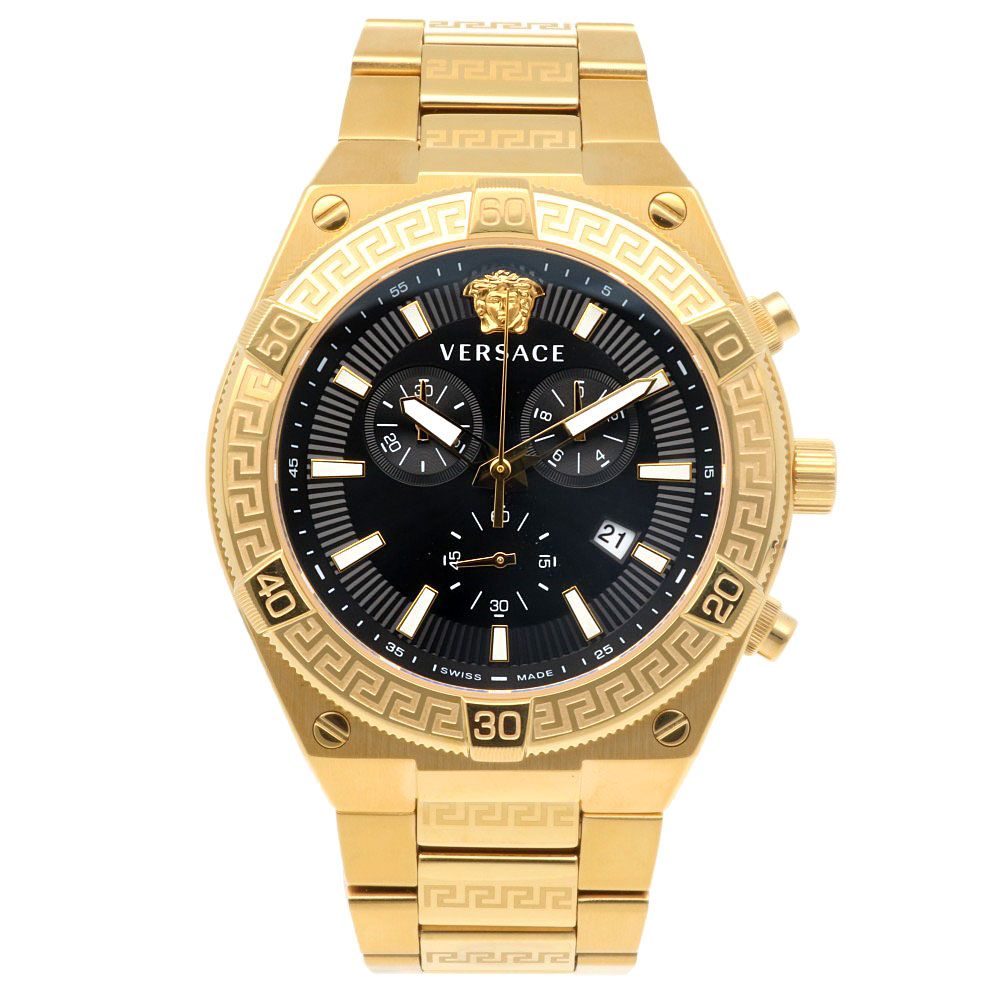 VERSACE ステンレススチール 時計 防水　ヴェルサーチCOOL エレガンス VERSACE ヴェルサーチ VEM8 メデューサ クロノグラフ 腕時計