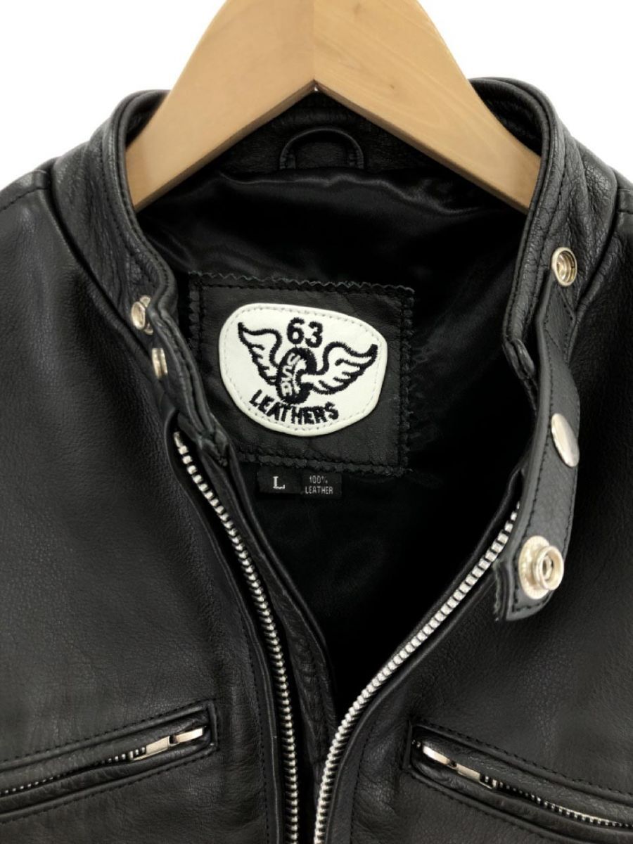 63 Leathers ロクサン レザーズ ライダース ジャケット sizeL/ブラック ◇■◎メンズ