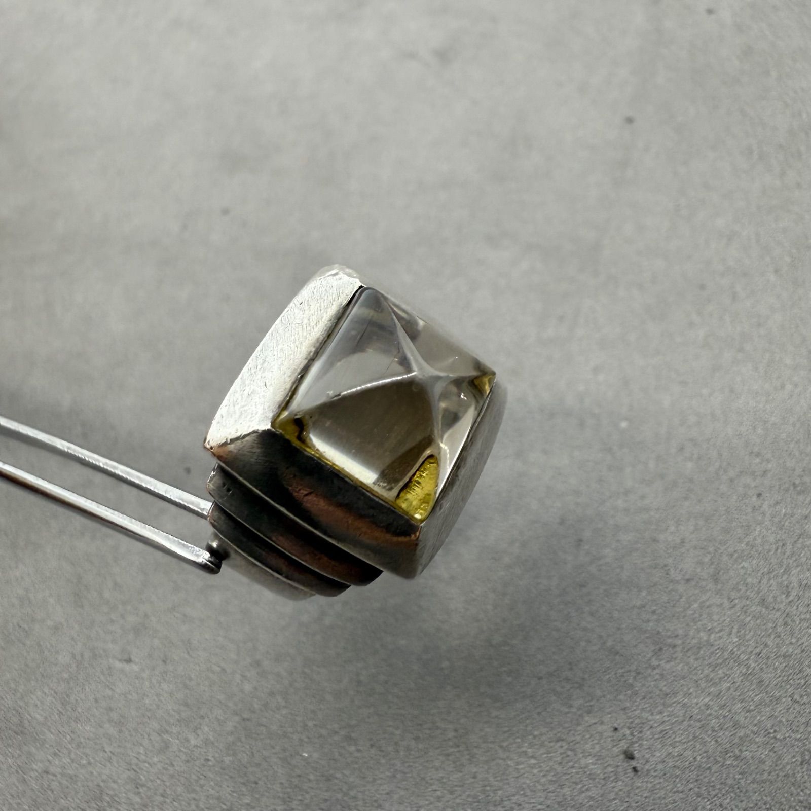 ジャンポールゴルチエ　シルバーリング　ライトピンク　11号 JEAN PAUL GAULTIER archive silver stone RING #11 ジャン