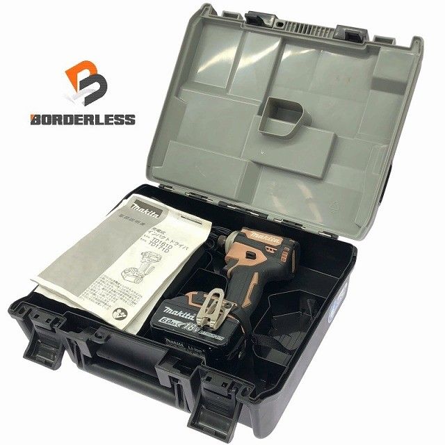 品 makita マキタ 18V 充電式インパクトドライバー TD171D カッパー バッテリー1個 18V 6.0Ah 充電器 ケース 116705