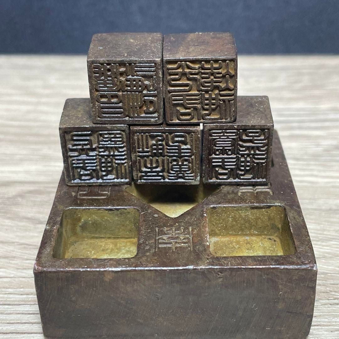 銅印章 五大神獣 印材 印鑑 書道具 文房具 装飾品 工芸品 美術品 置物 銅制 印章 五大神獣瑞獣印章 道家ルーン印鑑 書道具 文房具 装飾