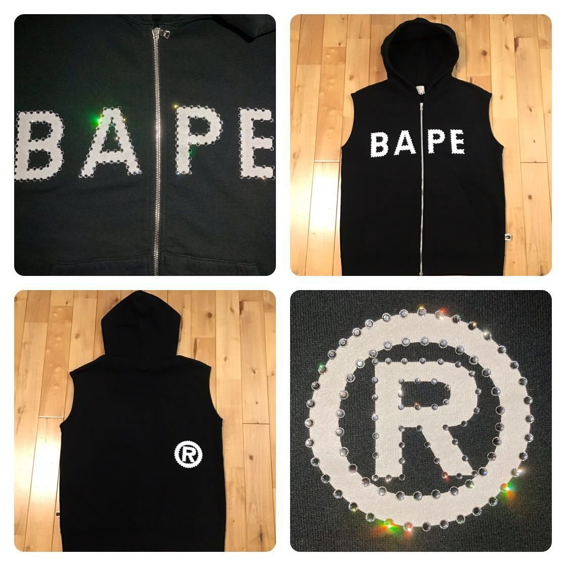 A BATHING APE スワロフスキー　フーディメンズ