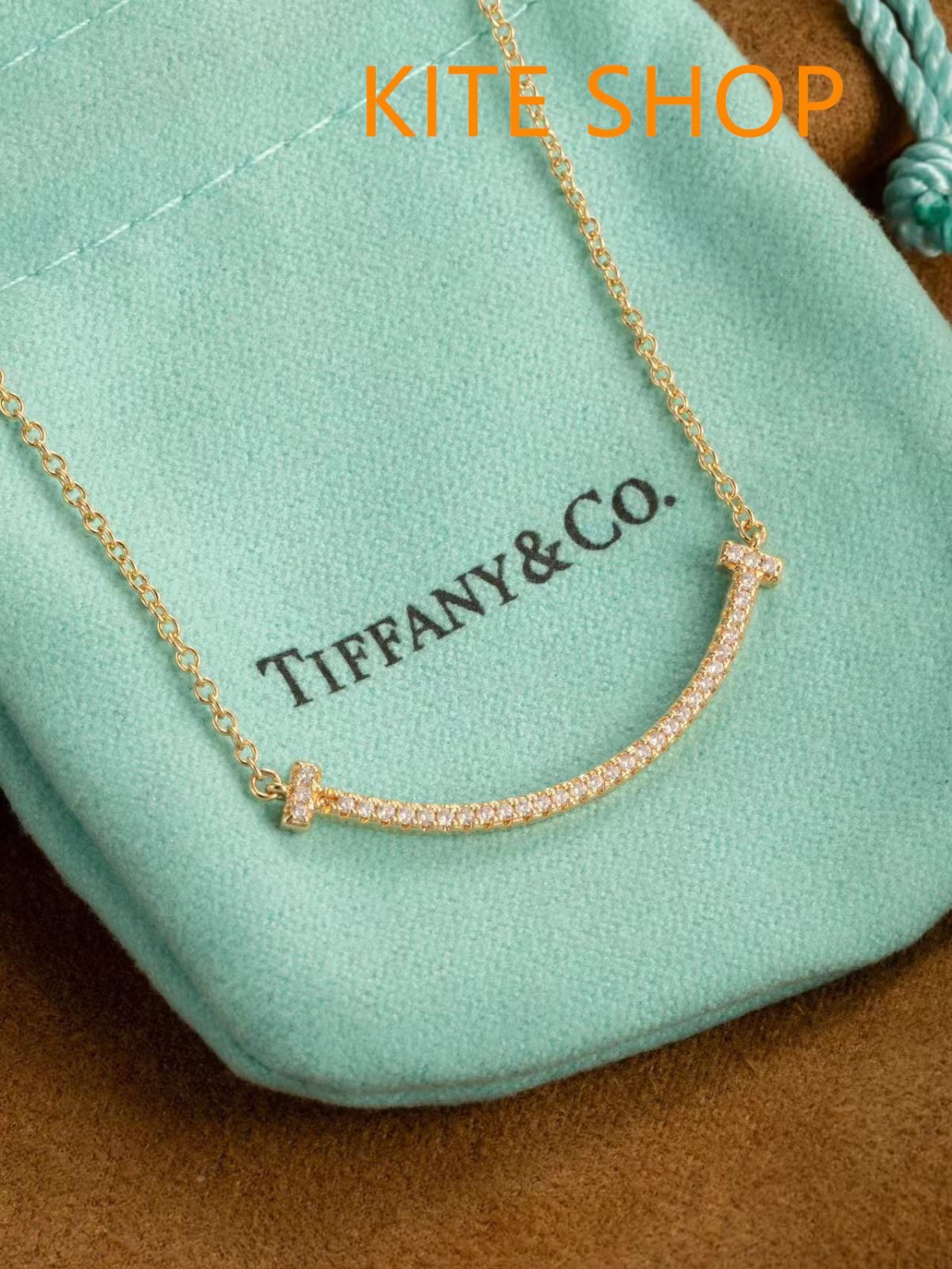 の箱と袋付き Tiffany-Co ティファニー レディース Smail ネックレス エクストララージ スマイル ペンダント イエローゴールド アクセサリー