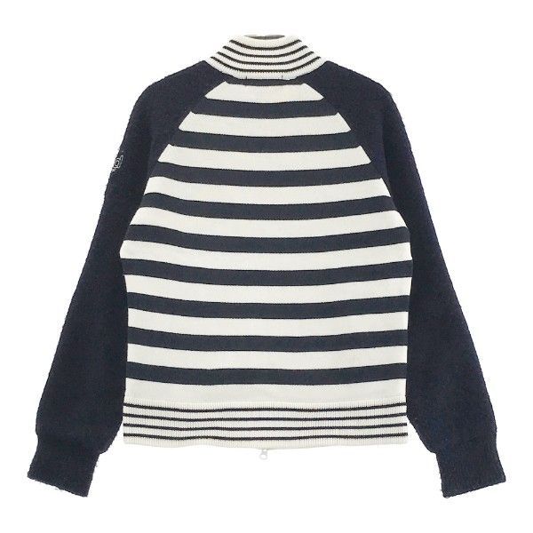 AND PER SE アンパスィ ウール混 裏地付 ニットジップジャケット M