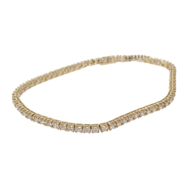 テニスブレス デザインジュエリー ブレスレット K18YG イエロー  