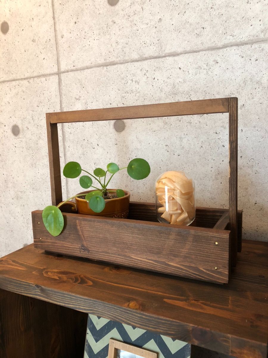 カントリー家具☆持ち手付☆観葉植物☆多肉植物☆職人手作り☆オシャレ