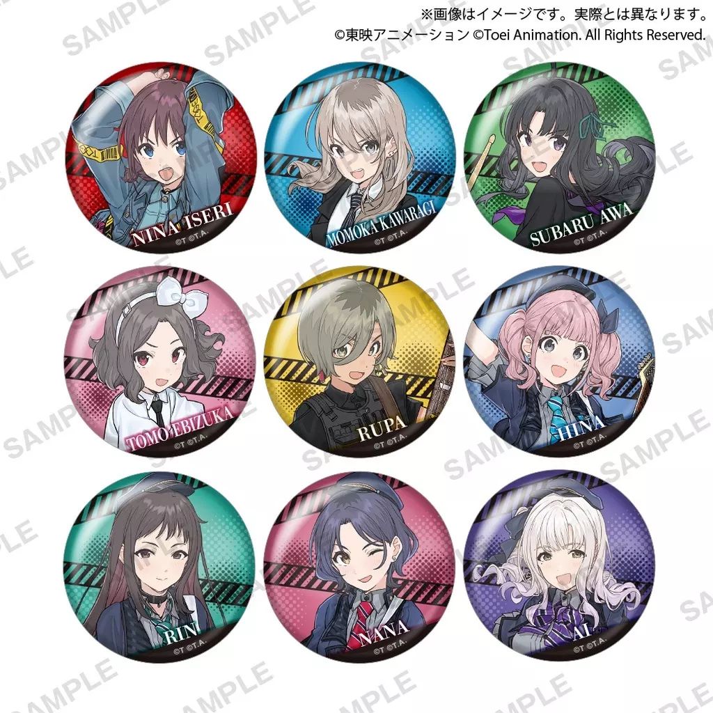 バラ可能、CCCPバッジ（ピンズ）まとめ売り 中古】バッジ・ピンズ 全9種セット 「ガールズバンドクライ