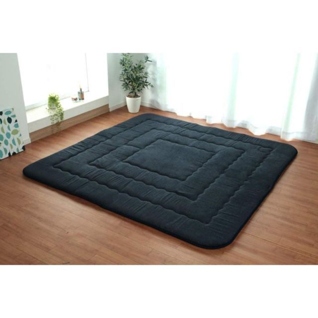イケヒコ 配送 こたつ敷布団 ラグ ふっくら敷 撥水 モデルノ ネイビー