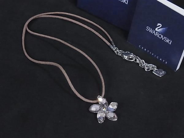 □美品□ SWAROVSKI スワロフスキー フラワー ネックレス