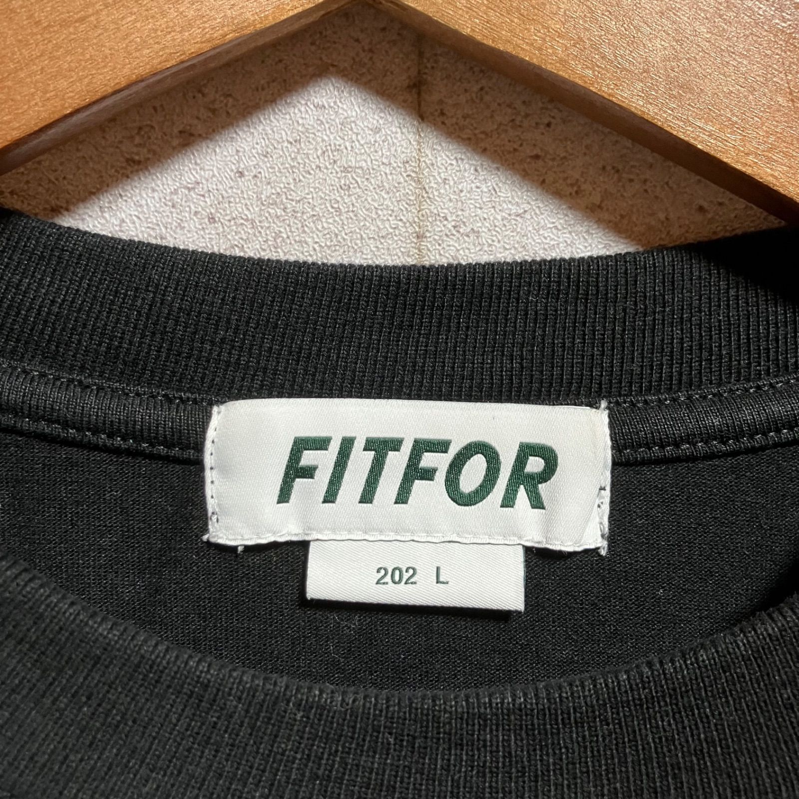 fitfor フィットフォー Tシャツ 無地 ビッグシルエット ブラック 黒 L メンズ 半袖 トップス SG148-59