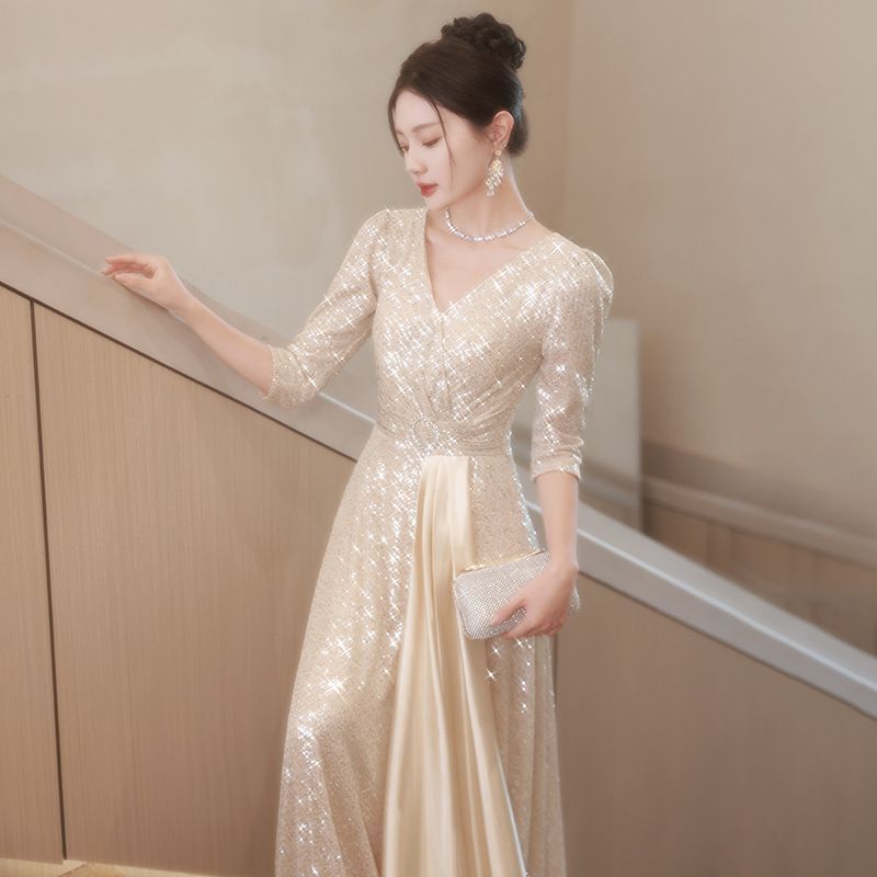 演奏会用ドレス 袖付き