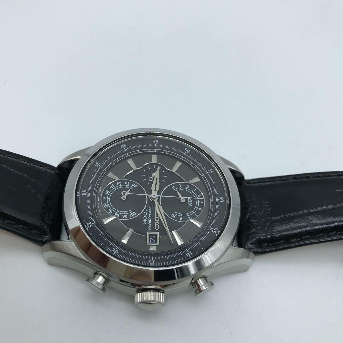 SEIKO セイコー ダブルレトログラード 100m防水 腕時計 クロノグラフ