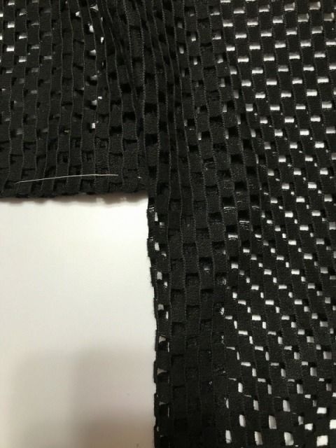 黒ブラック 格子柄レース