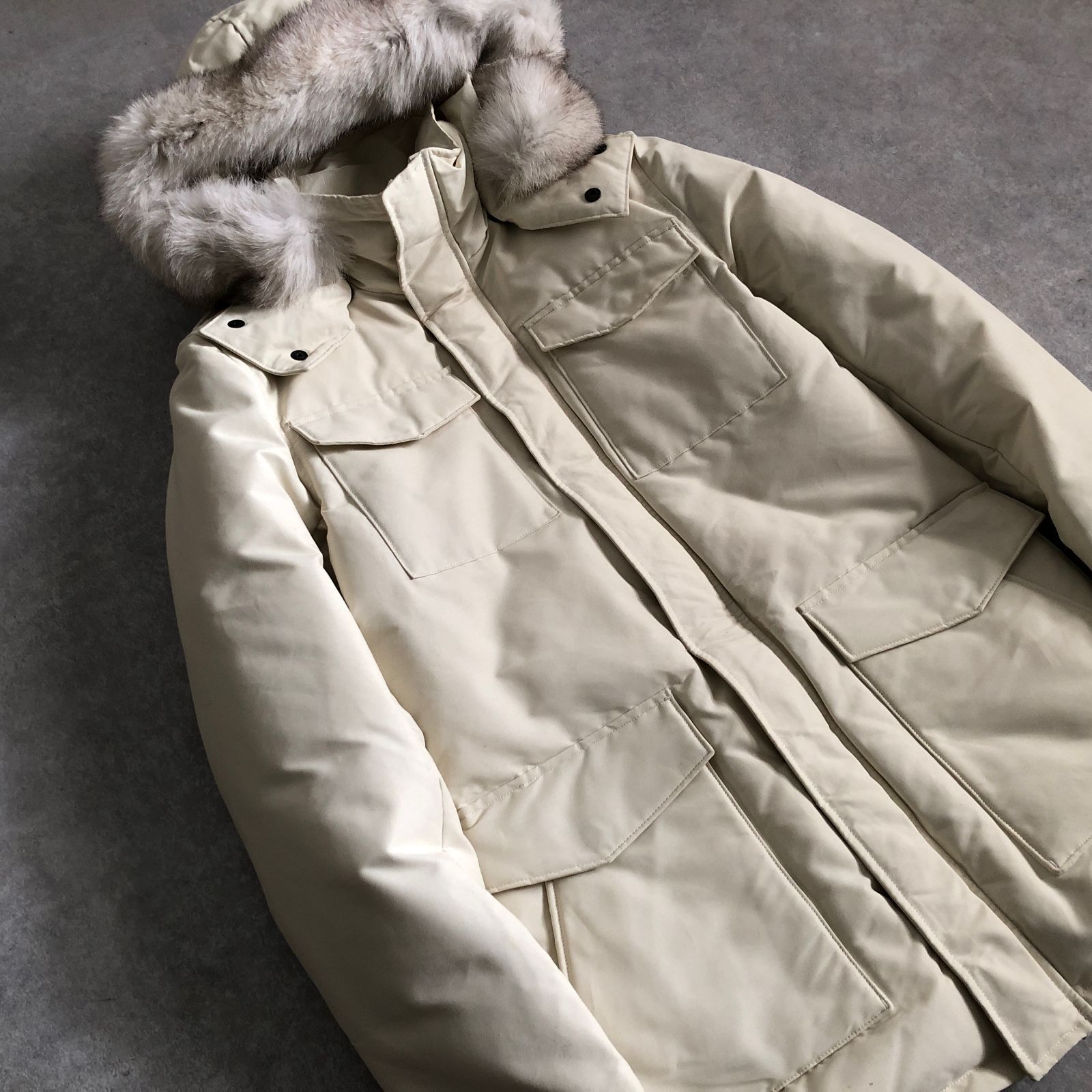美品 定価17万 AKM M-65 HOODED DOWN ミリタリー ダウン ジャケット