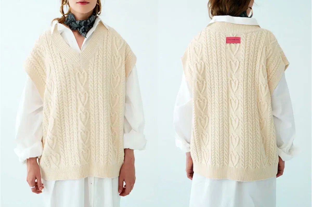 ウィメノン ハート Vネック コットン BEST ベスト