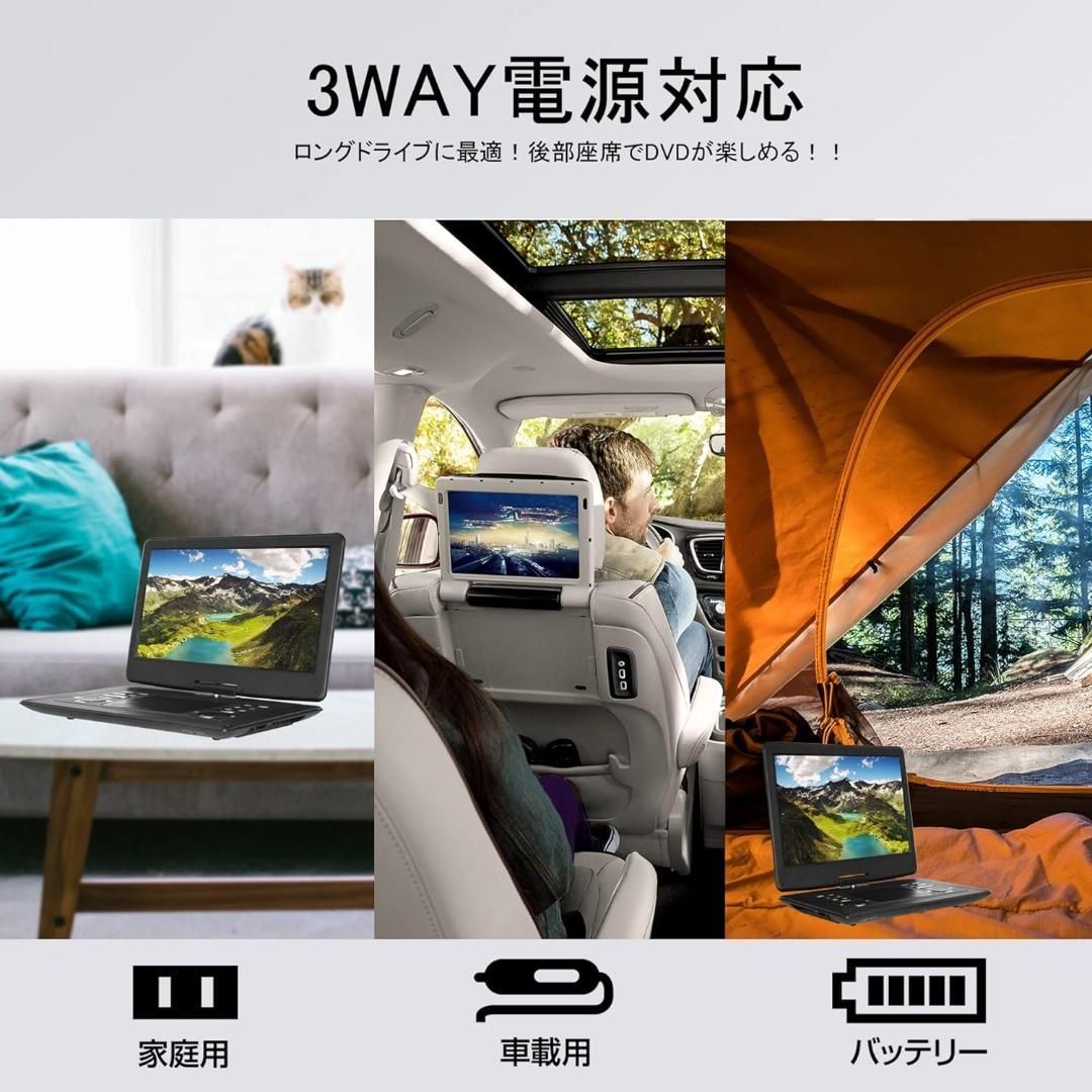 10.1型充電式ポータブルDVDプレイヤー