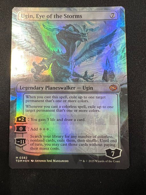 MTG 嵐の目、ウギン Ugin, of the storms ボーダーレスフォイル