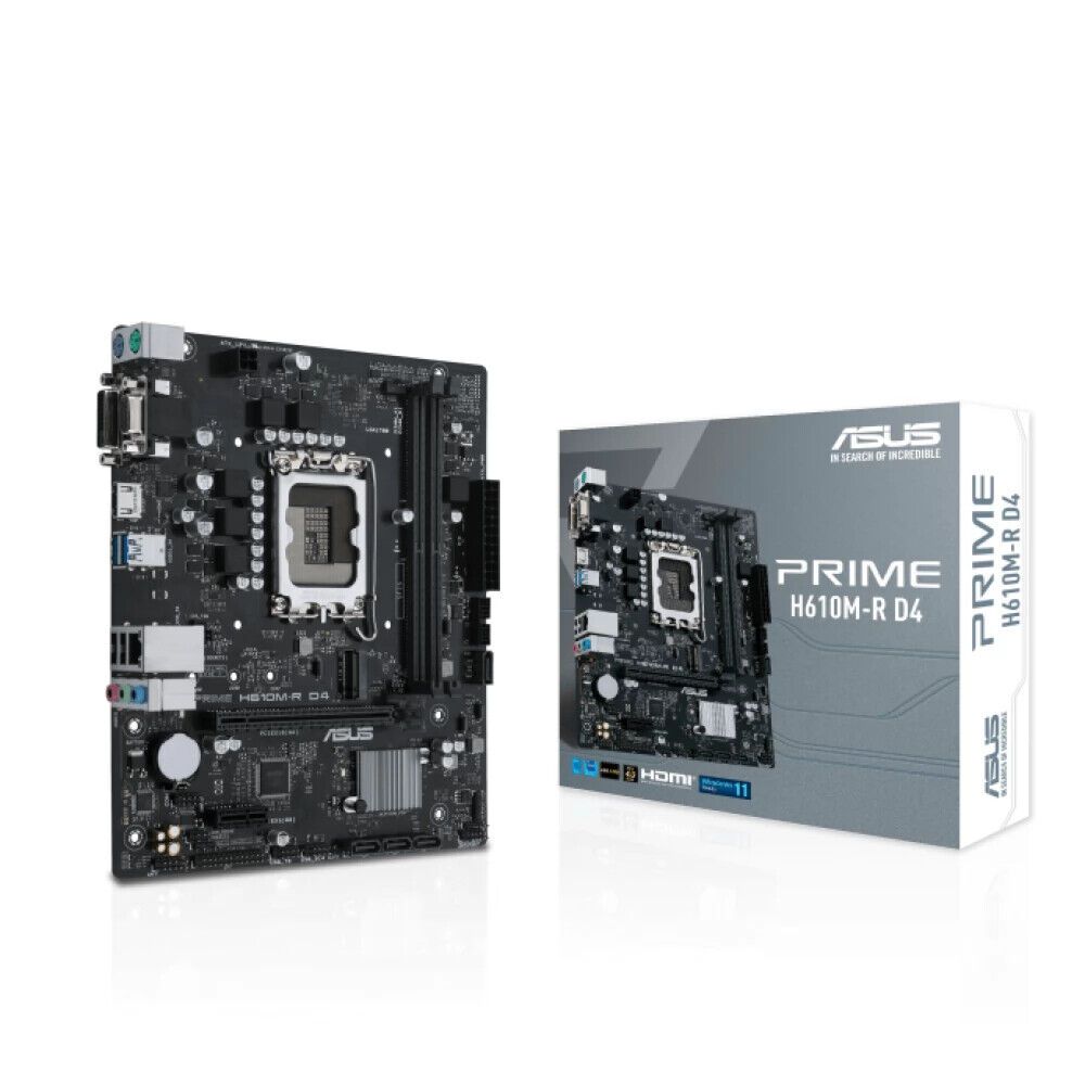 マザーボード ASUS PRIME H610M-R D4 マザーボード、LGA 1700、micro-ATX