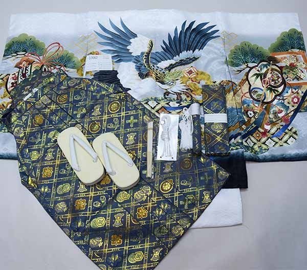 七五三 五歳 男児 男の子 羽織袴フルセット 着物 豪華絢爛 金刺繍 綸子