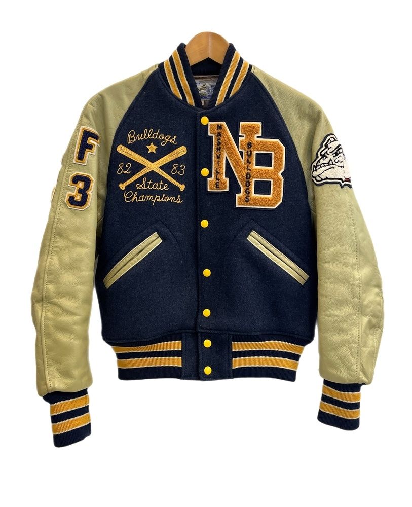 Whitesville スタジャン ホワイツビル Whitesville スタジャン ウール 紺 WV10733/734 表記