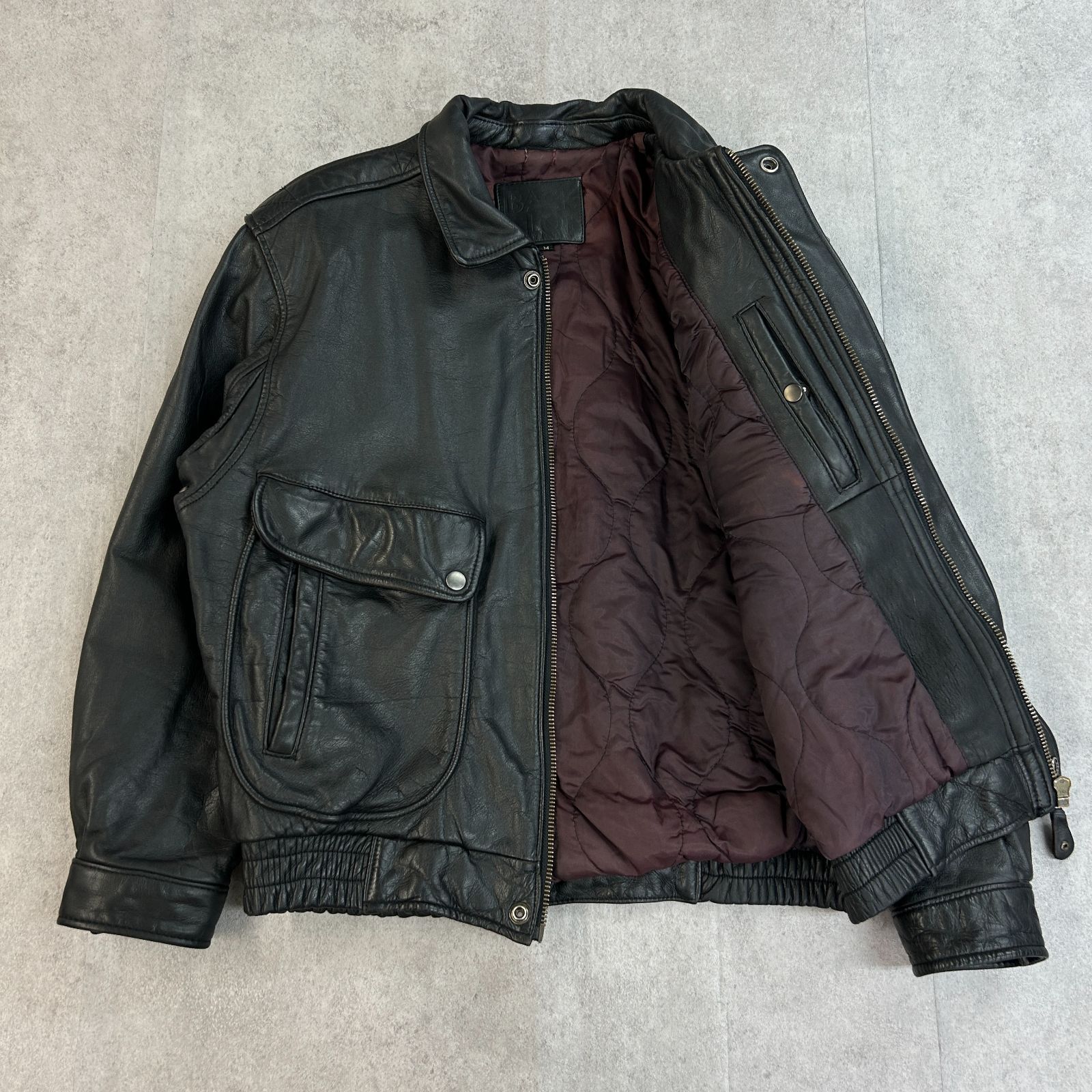 ビンテージレザージャケット 革ジャン BACK LOT 短丈 Y2K アウター 