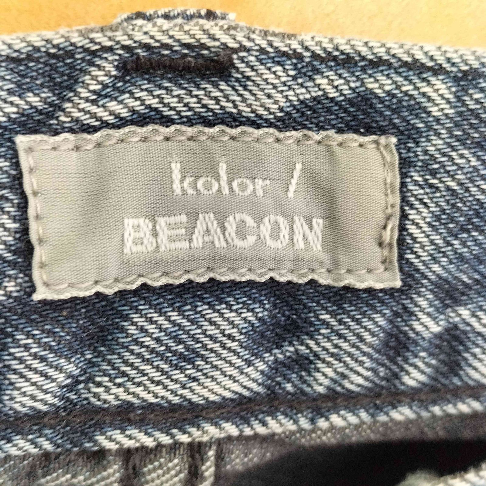 カラービーコン kolor BEACON 23SS 10ozデニム バギーデニムパンツ 