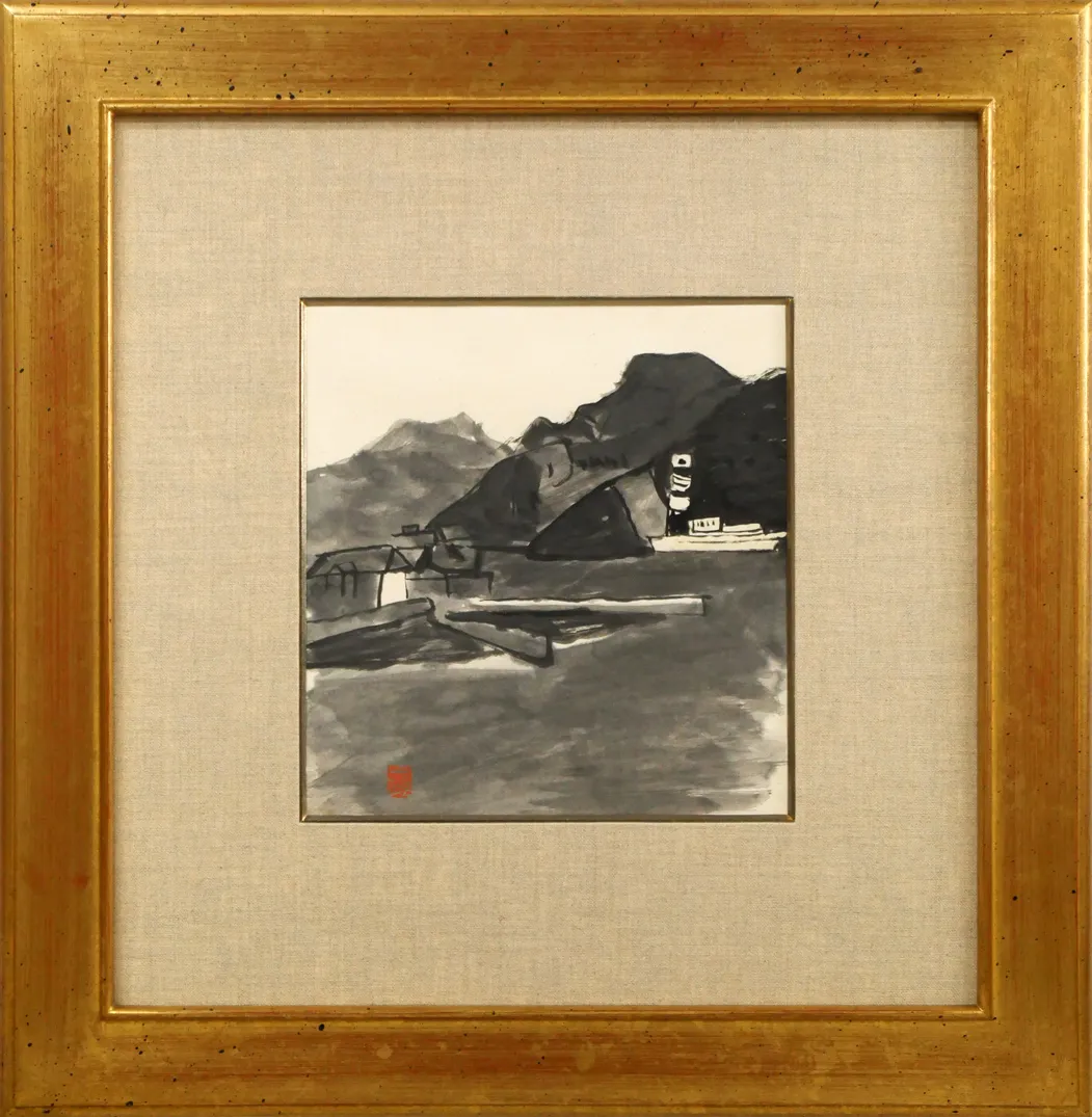 萬鉄五郎、【もたれて立つ人】、希少な額装用画集画、新品高級額 額装付 萬鉄五郎、【もたれて立つ人】、希少な額装用画集画、新品高級額 額装