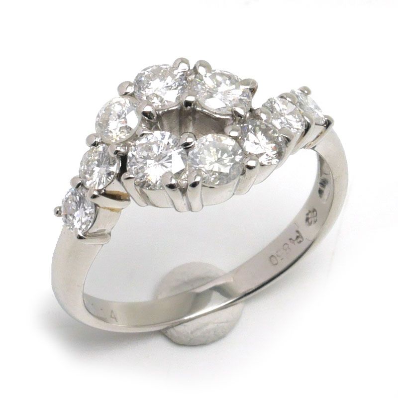 ジュエリーマキ☆pt850 ダイヤモンドリング 楽天市場】ジュエリーマキ リング 指輪 ダイヤモンド 1.02ct