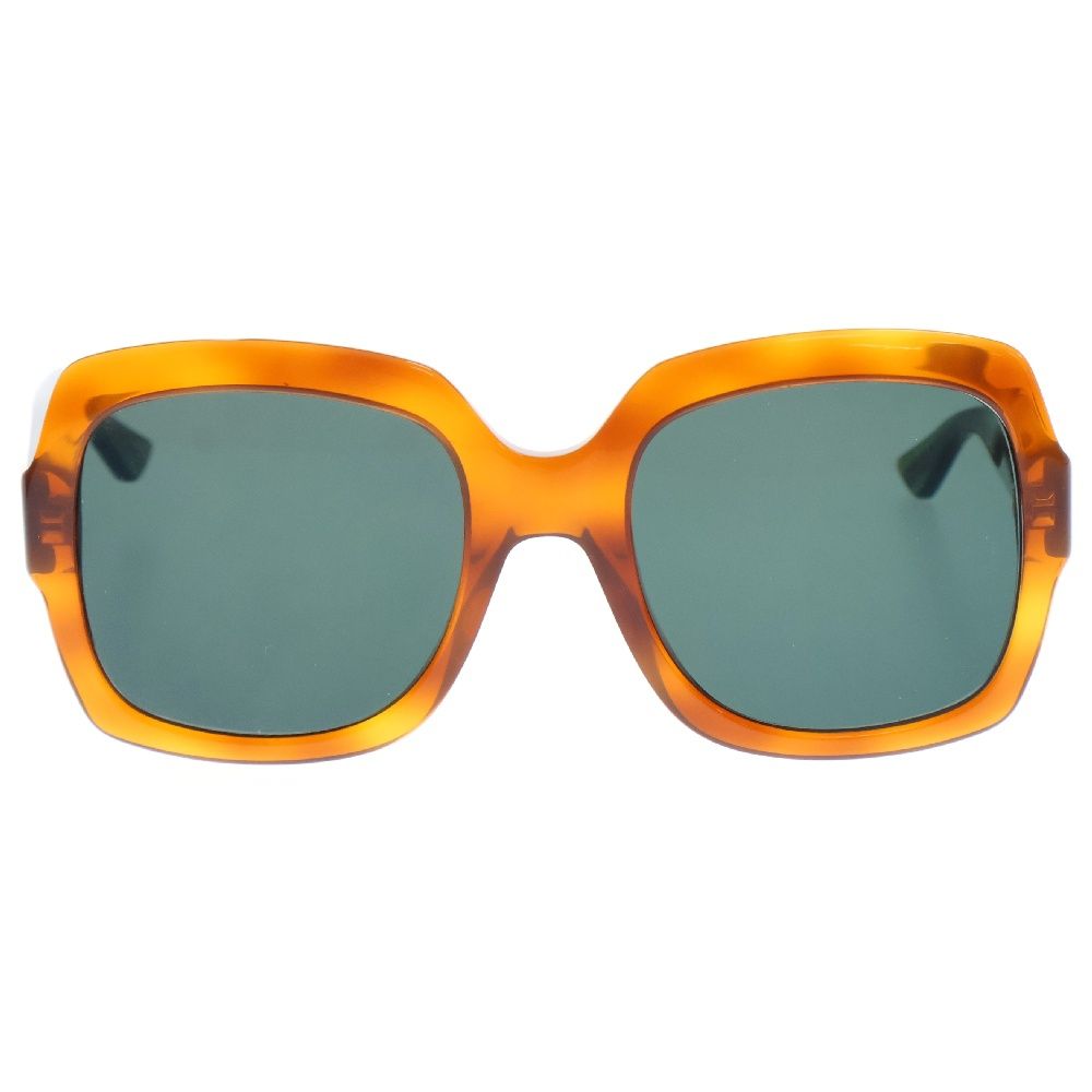 GUCCI (グッチ) サイドGGロゴ入り ラウンド スクエア型 カラーフレーム