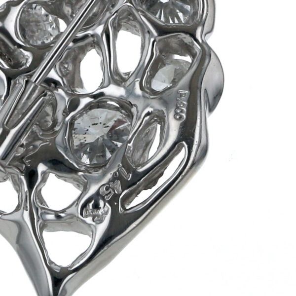 Pt900 プラチナ ペンダントトップ ブローチ ダイヤモンド 1.45ct