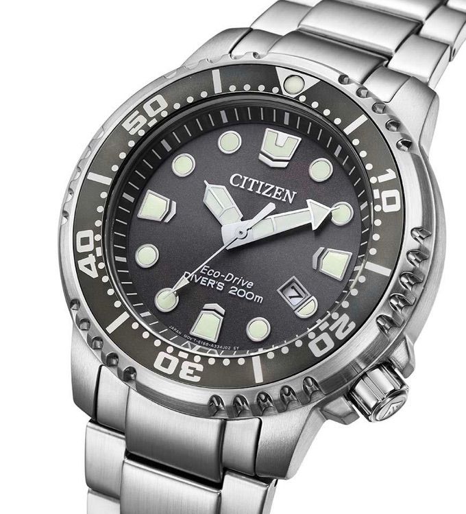 シチズン CITIZEN PROMASTER 腕時計 メンズ BN0167-50H プロマスター MARINEシリーズ エコ・ドライブ ダイバー200m エコ・ドライブ パールグレーxシルバー アナログ表示