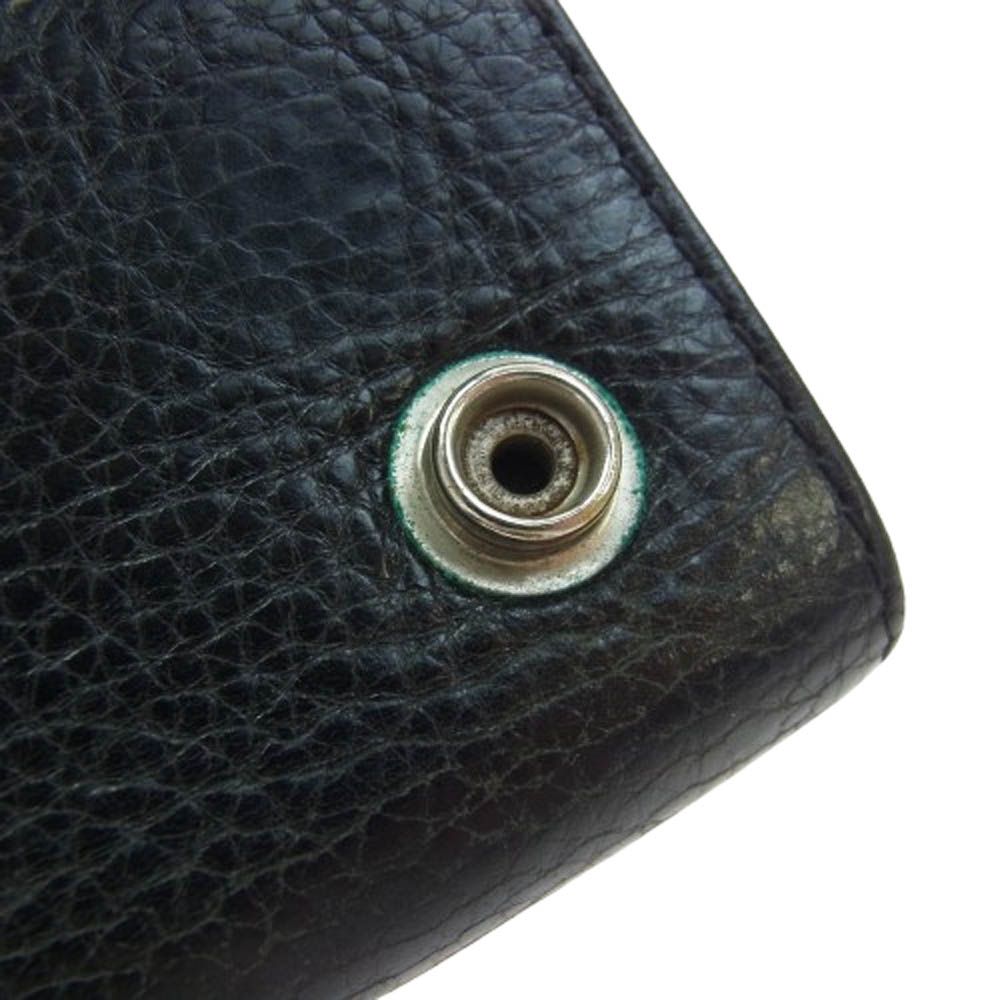 クロムハーツ 3FOLD　3フォールド クロスボールボタンレザーウォレット財布 CHROME HEARTS 【極美品】CHROME クロムハーツ 3フォールド