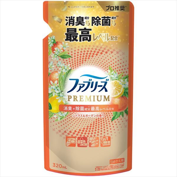 まとめ買い-24点セット ファブリーズＷ除菌＋消臭プレミアムシトラス＆ガーデンの香りつめかえ Ｐ＆Ｇ 芳香剤