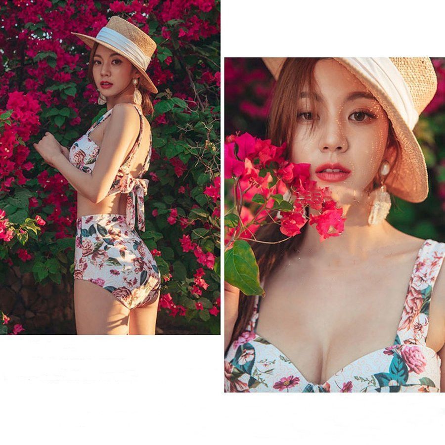 花柄セパレートビキニ 水着 セパレートビキニ ハイウエストリゾート 花柄女性 水着水着