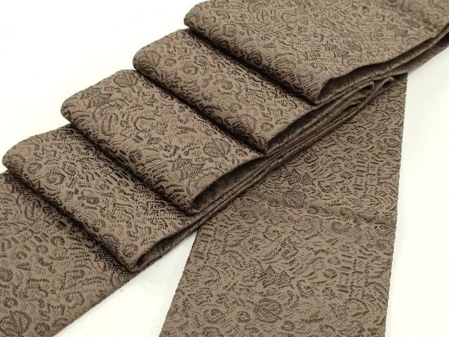 平和屋着物●男性 角帯 草花文 憲法色 正絹 DAAY0058ob