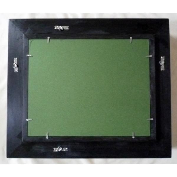 中井勝也 油絵「悠々たる奥入瀬」木製フレーム 横72cm アート用品