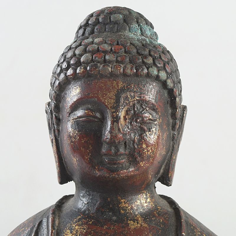 仏教美術 中国 乾隆年製 古銅鍍金 仏像 置物 C S43 - メルカリ
