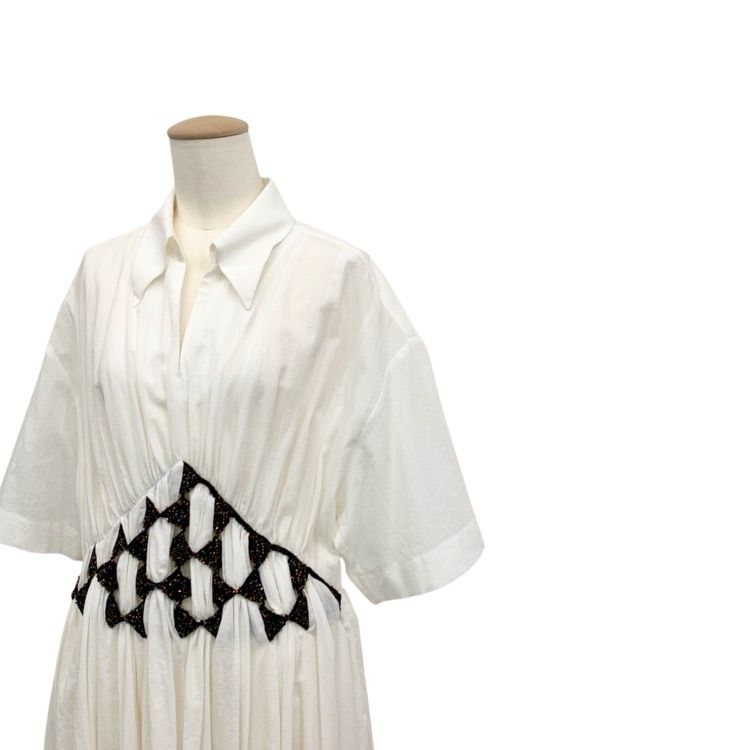 【美品】AKIRANAKA ワンピース　ドレス　ホワイト Sybil shirt dress WH(1 WHITE): AKIRANAKA: WOMENS｜ STUDIOUS